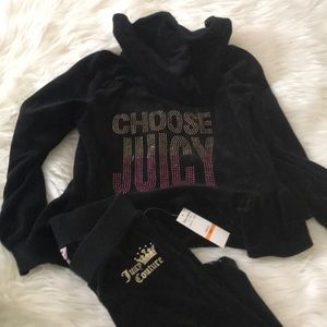 Juicy Couture Black Velour Jumpsuit